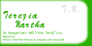 terezia martha business card